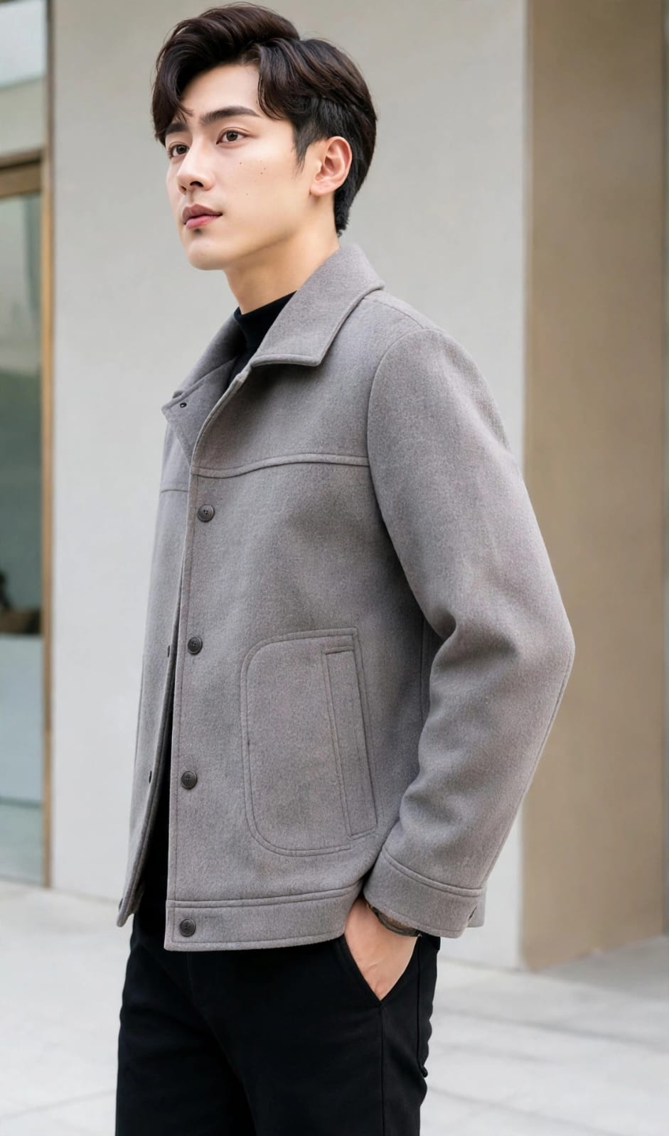 Premium Wool-Style Winter Jacket