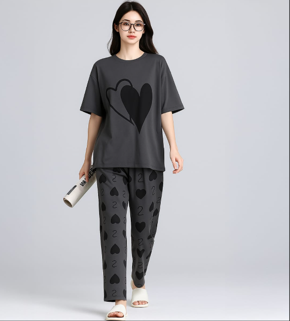 Heart Print Lounge Set 💖