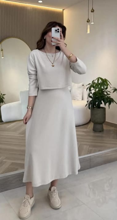 2-in-1 Elegant Layered Flare Maxi Dress