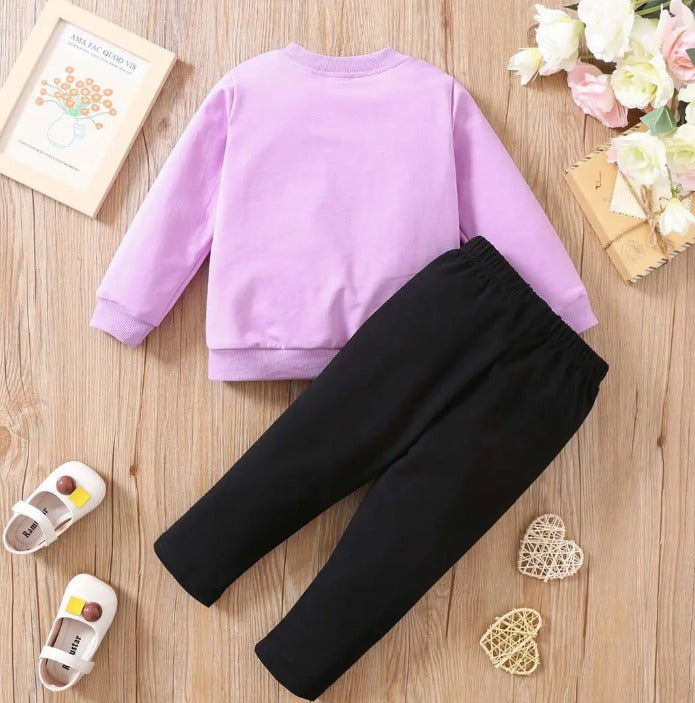 Kids Heart Sweatshirt & Trouser Set