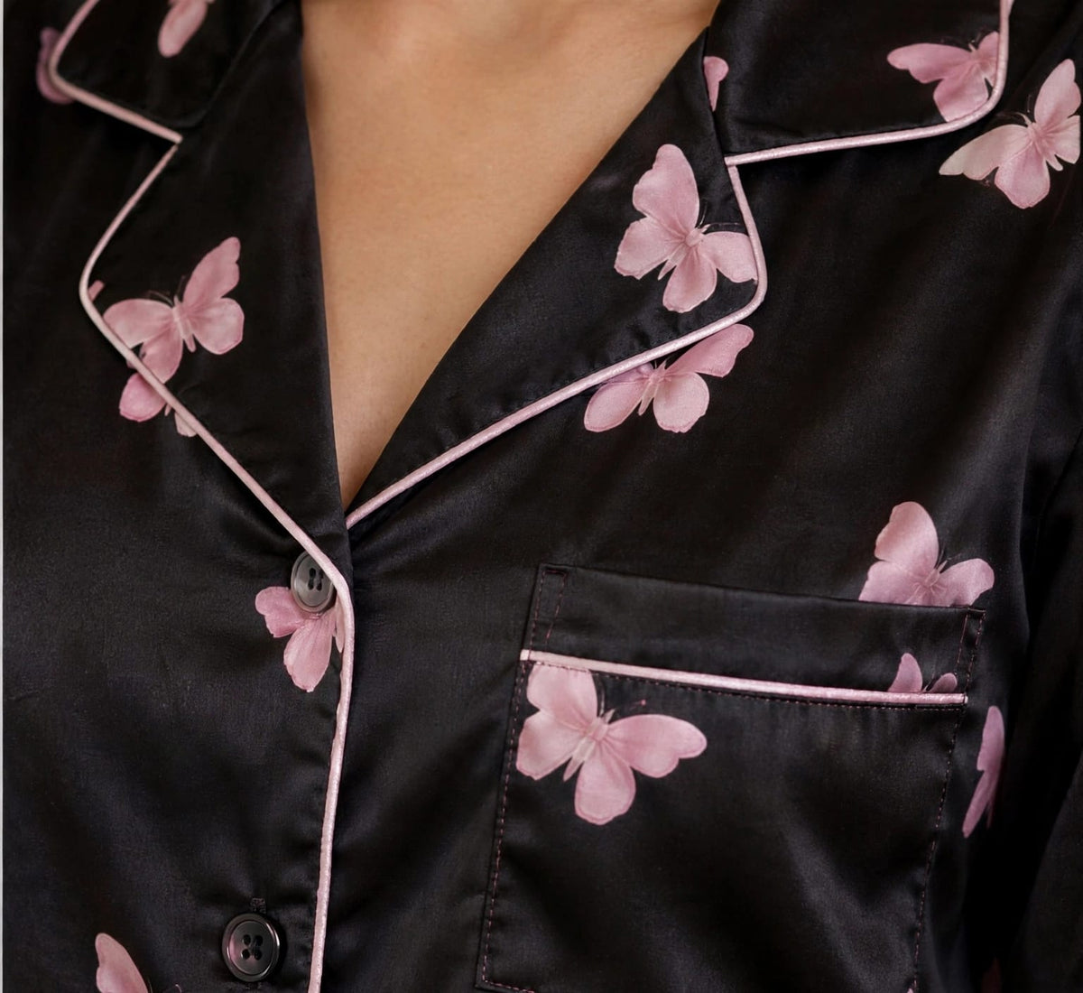Ziva Luxe Satin Printed Night Suit