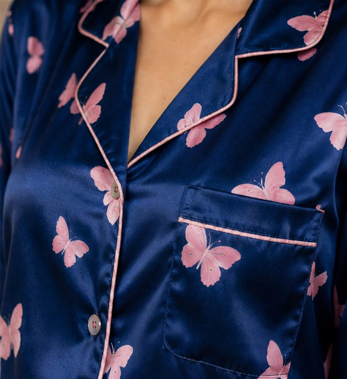 Ziva Luxe Satin Printed Night Suit